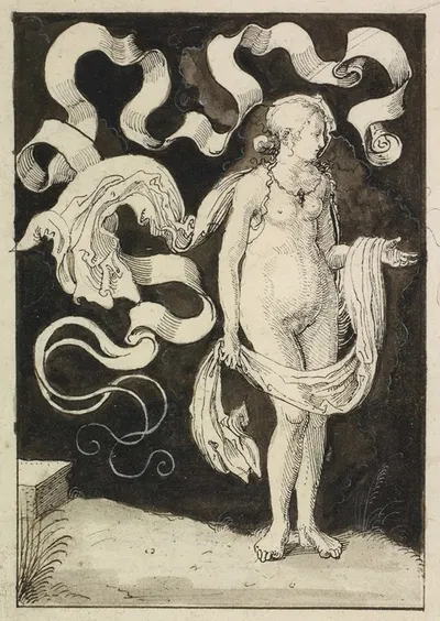 Female nude by Niklaus Manuel, 1512 — digital art print download