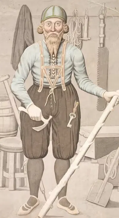 Исландский крестьянин в старинном наряде by Олавиус, 1800 – 1814 — digital art print download