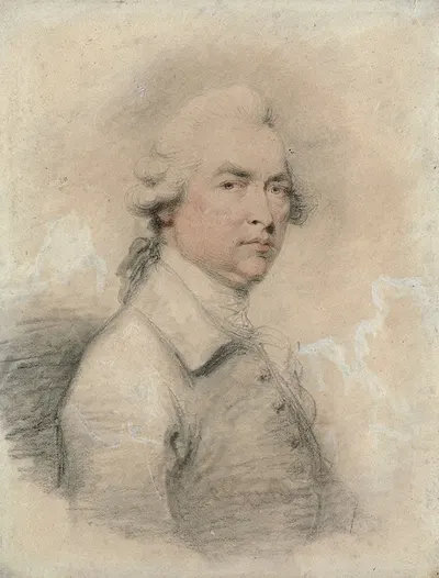 Head and shouldres portrait of a man turned to the right by Ozias Humphrey, 1782 — digital art print download