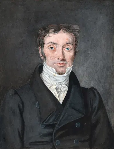 Портрет школьного учителя Ханса Йенсена Висби (1777-1870) из Аагерупа, приход Рамлёсе by П. К. Сковгорд, 1777-1870 —…