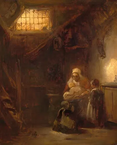 Ясли by Петрус Мариус Молейн, 1839-1849 — digital art print download