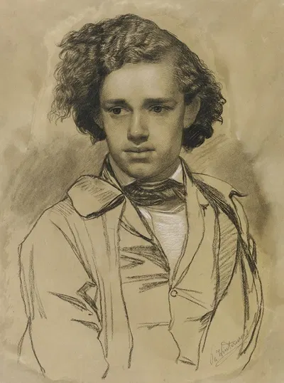 Portrait of the painter Albert Hendschel by Филипп Винтерверб — digital art print download