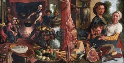 Толстая кухня. Аллегория by Питер Аертсен, 1565 – 1575 — digital art print download