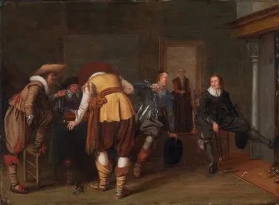 Игроки в настольные игры by Питер Симонс Поттер, 1629 — digital art print download