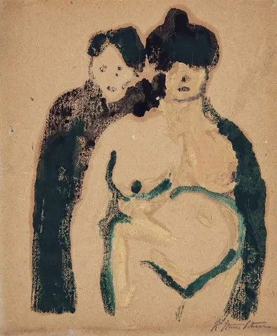 To skikkelser by Роберт Шторм Петерсен, 1908 - 1909 — digital art print download