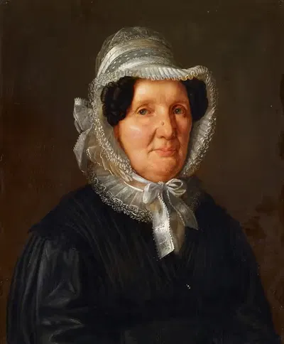 Portrait of Carolina Sophia Charlotte Linder-Lichtenhahn by Sebastian Gutzwiller, 1840 — digital art print download