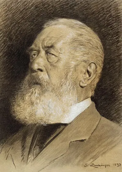 Portrait of Arnold Böcklin by Sigmund Landsinger, 1897 — digital art print download