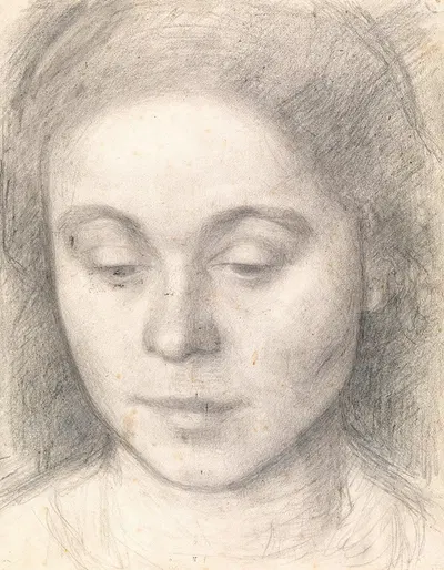 Portrait of Ida, the Artist's Wife by Vilhelm Hammershøi, 1898 — digital art print download