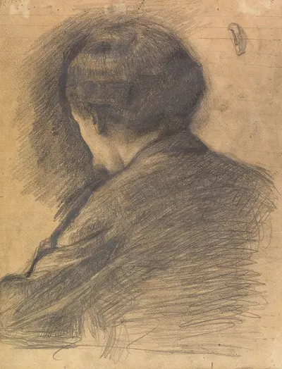 Self-Portrait seen from behind by Vilhelm Hammershøi, 1898 — digital art print download