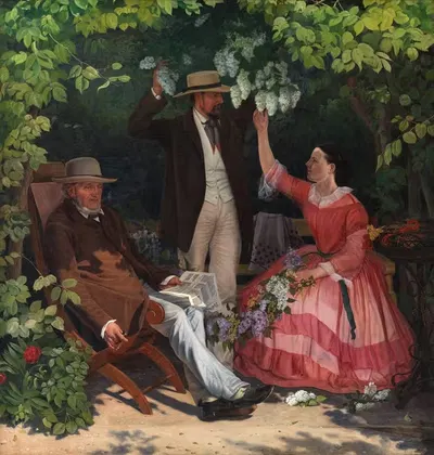 В летнем домике by Вильгельм Кюн, 1858 – 1859 — digital art print download
