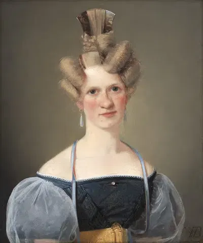 Мари Раффенберг, невеста художника by Вильгельм Бендс, 1831 — digital art print download