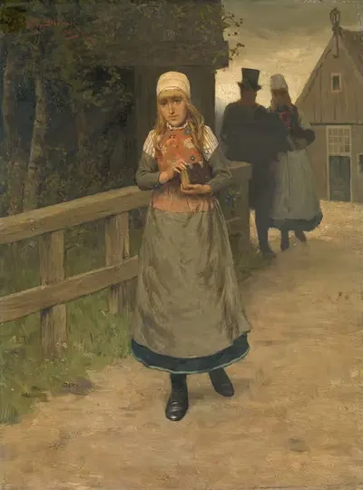 Девушка с маркером by Виллем Стиллинк-младший, 1886 — digital art print download