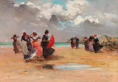 Наблюдается буря by Луи Адольф Тесье, 1886 — digital art print download