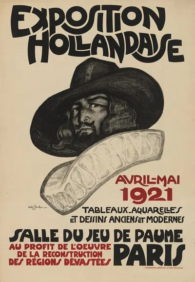 Affiche voor de Exposition Hollandaise te Parijs, 1921 by Вилли Слуйтер, 1921 — digital art print download