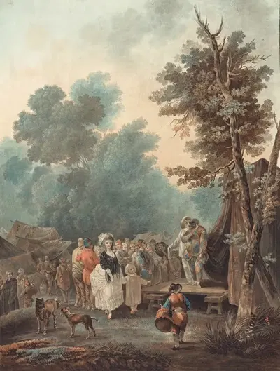 Деревенская ярмарка by Шарль-Мельхиор Декуртис, 1788 — digital art print download