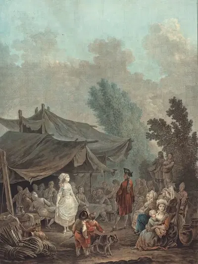 Деревенская свадьба by Шарль-Мельхиор Декуртис, 1785 — digital art print download