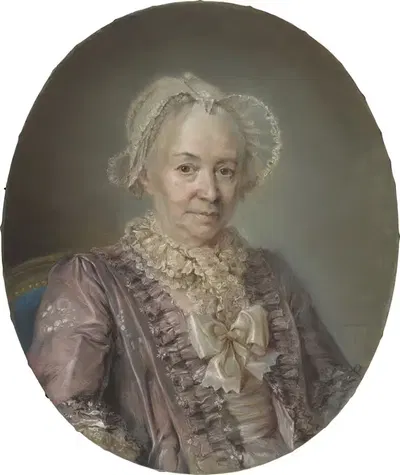 Пожилая дама в малиновом шелковом платье by Клод Борне, 1767 — digital art print download