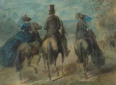 Promenade In The Bois by Constantin Guys — digital art print download