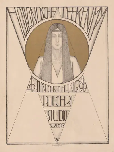 Hollandsche Teekenmij. Tentoonstelling. Pulchri Studio. September by Вилли Слуйтер, 1899 — digital art print download