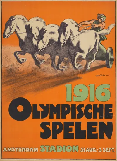 Olympische spelen 1916 Amsterdam Stadion 31 aug.-3 sept. by Вилли Слуйтер, 1916 — digital art print download