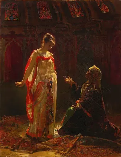 Гадалка by Эдуард Фредерик Вильгельм Рихтер — digital art print download