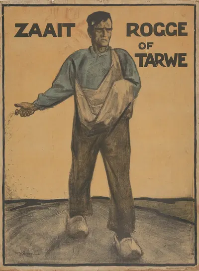 Zaait rogge of tarwe by Вилли Слуйтер, c. 1918 — digital art print download