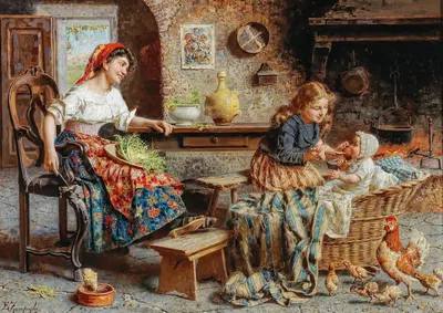 A Happy Family by Eugenio Zampighi — digital art print download