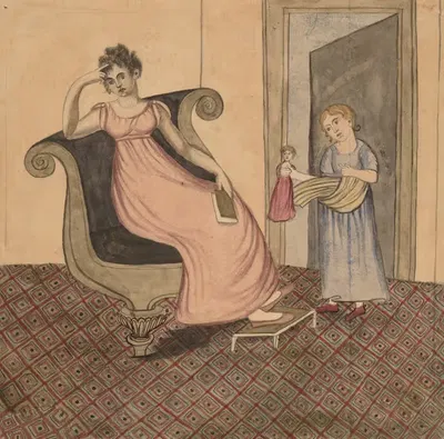 Мать и дитя by Юнис Пинни, c. 1815 — digital art print download