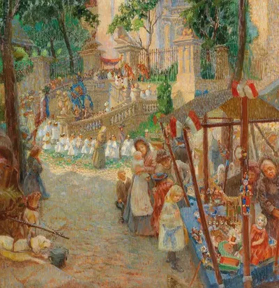 Первая причастие by Франтишек Якуб, 1909 — digital art print download