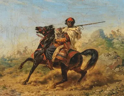 Черный всадник by Франц Антон Штрасгшвандтнер — digital art print download