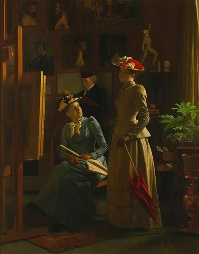 In The Artist's Studio by Frederik Vermehren, 1892 — digital art print download