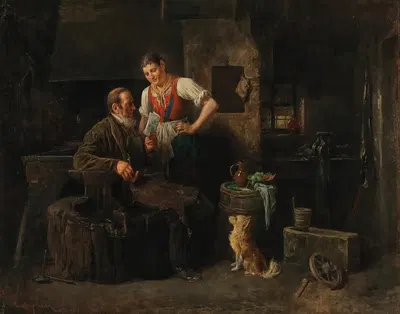 In The Smithy by Friedrich Friedländer — digital art print download