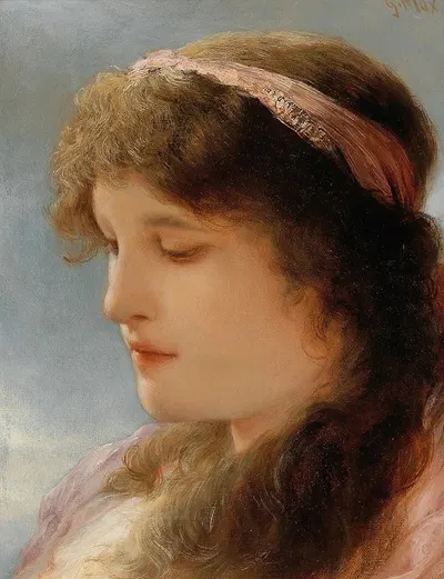 Daydreaming by Gabriel von Max — digital art print download