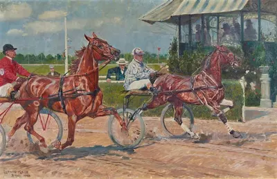 Конные гонки by Людвиг Кох, 1906 — digital art print download