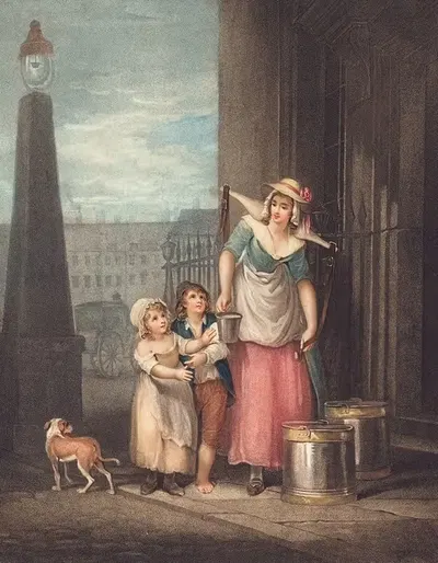 Молоко под служанками by Луиджи Скиавонетти, 1793 — digital art print download