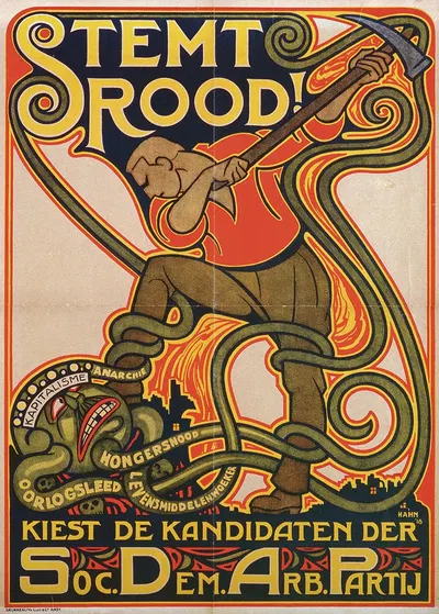 Landelijke verkiezingen, SDAP by Альберт Хан, 1918 — digital art print download