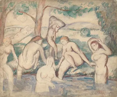 Купающиеся by Самуэль Халперт, c. 1905 — digital art print download