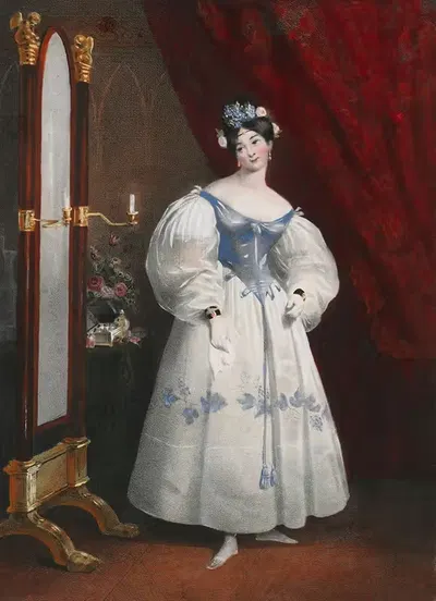 Portrait from Galerie Fashionable by Achille Devéria, c. 1830 — digital art print download