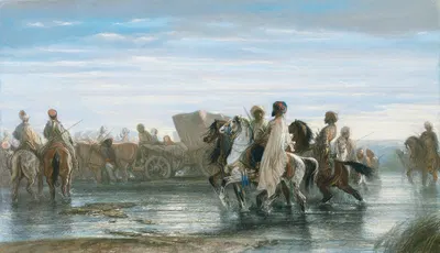 Переправа через реку by Александр-Габриэль Декамп, 1845 — digital art print download