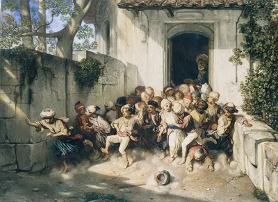 Вне школы by Александр-Габриэль Декамп, 1841 — digital art print download