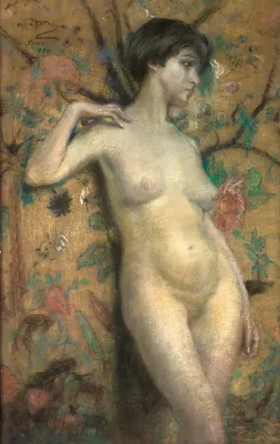 Ню у экрана by Элис Пайк Барни, 1911 — digital art print download