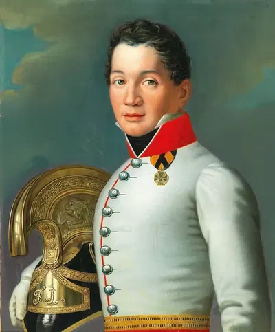 Portrait of a Lieutenant of the 4th Upper Austrian and Salzburg Dragoons by Anton Einsle, 1849 — digital art print download