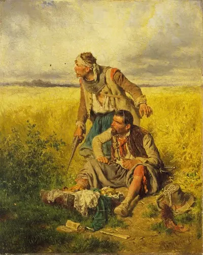 Разбойники в кукурузном поле by Август фон Петтенкофен, 1852 — digital art print download