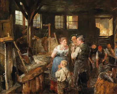 In the Smithy by Carl Wilhelm Anton Seiler, 1901 — digital art print download