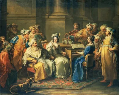 Le Grand Seigneur donnant un concert à sa maîtresse (The Grand Turk giving a Concert to his Mistress) by Charles-André van…