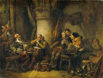 Сцена в охранной комнате by Клод Жакан, 1856 — digital art print download