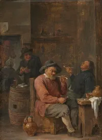 Крестьяне, курящие в трактире by Давид Тенирс Младший, c. 1640 — digital art print download