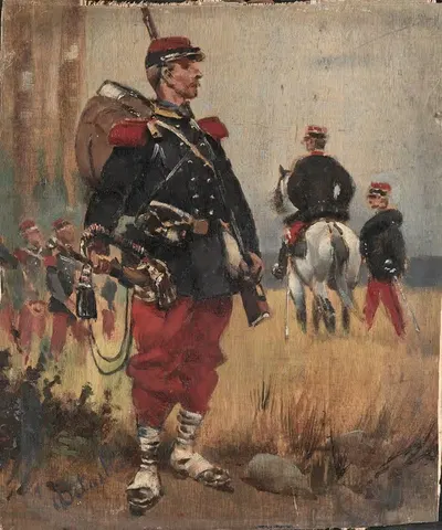 Солдаты by Жан-Батист Эдуар Детель, c. 1892 — digital art print download