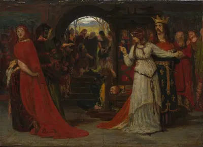 Корделия прощается с сестрами by Форд Мадокс Браун, 1854 — digital art print download