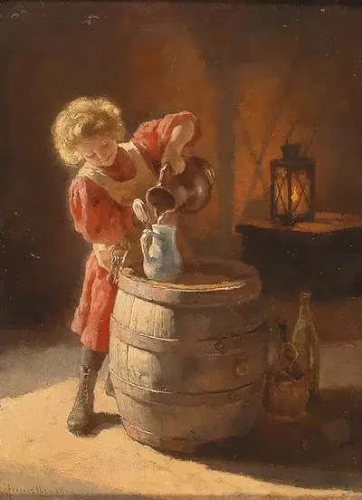 Молодой чашник by Франц Визенталь — digital art print download